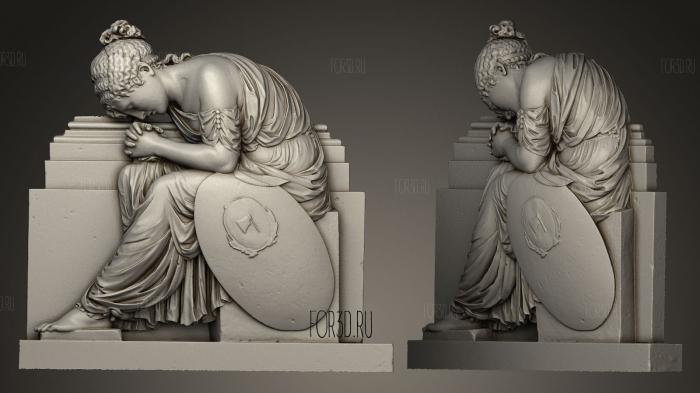 Weeping woman stl model for CNC